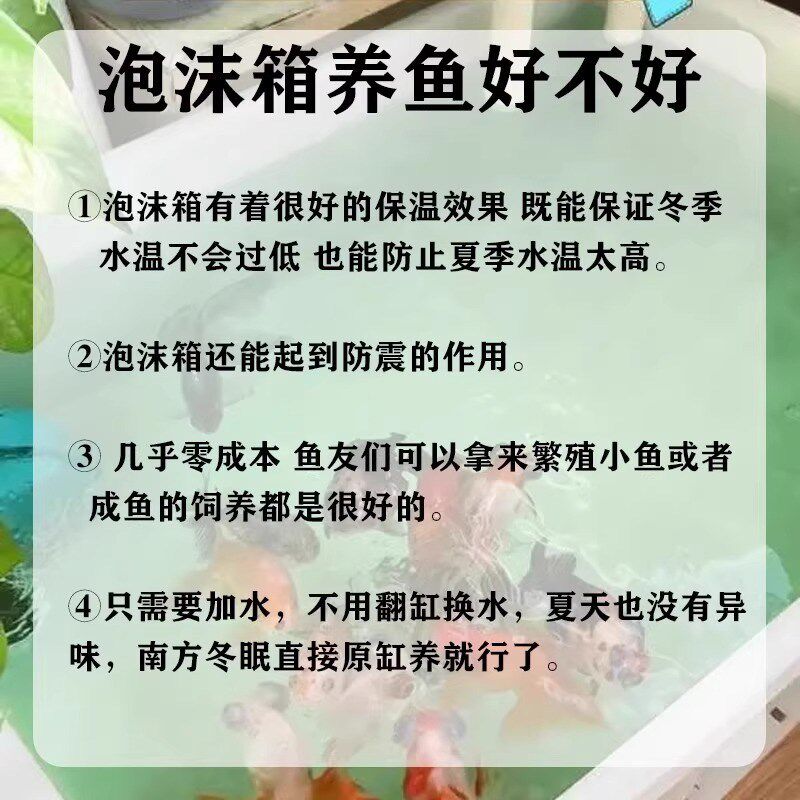 热销泡沫箱养鱼家用高密度加厚龟缸专用鱼缸O特大号种菜养虾观赏图片