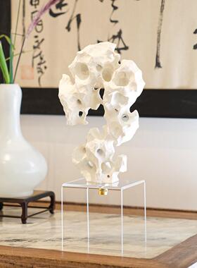 贵妇人新中国风太湖石树脂装饰客厅茶几装饰酒柜创意家居软装