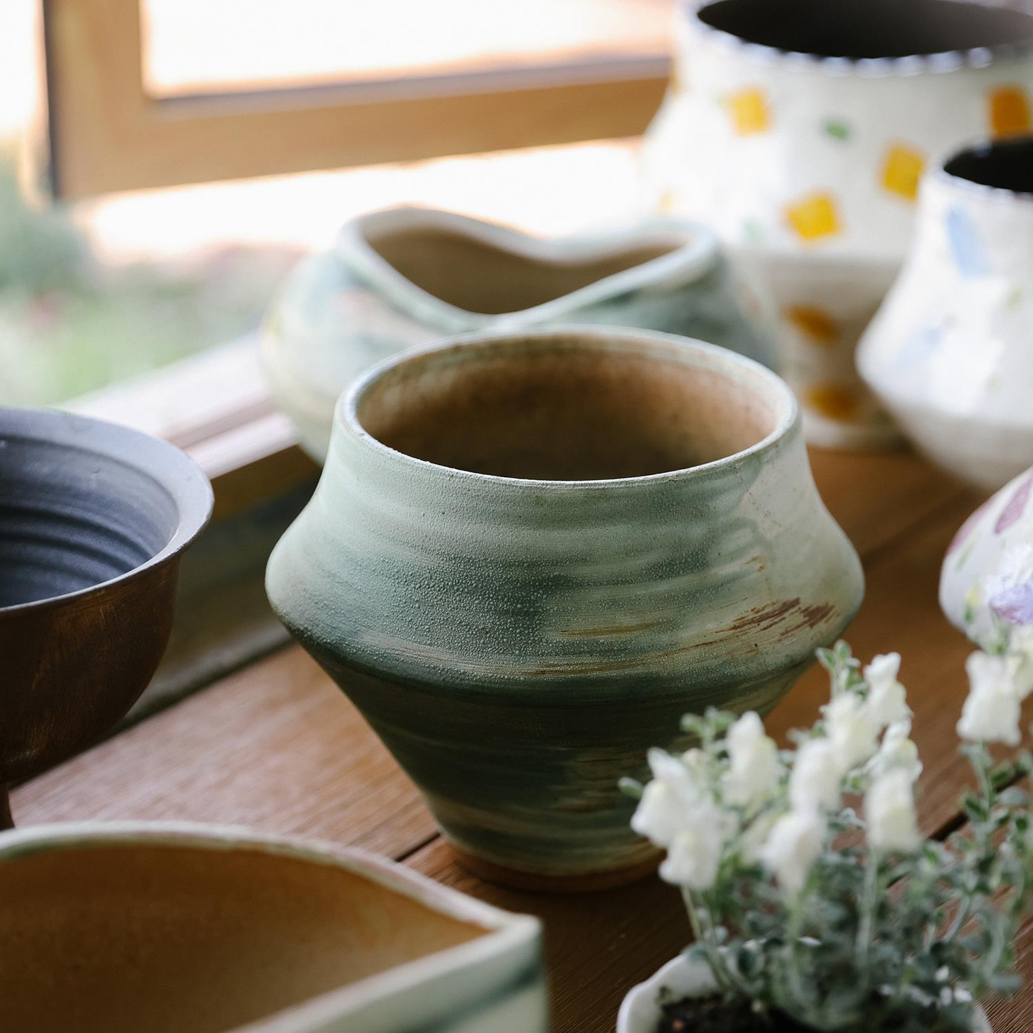 花盆合集 | 手作陶瓷花盆 透气性好 绿植盆栽室内外可用 已打孔