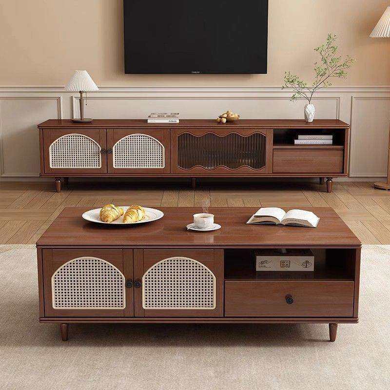 实木中古风茶几电视柜组合客厅家用藤编小户收纳落地式爆款储物柜,畜牧/养殖物资,畜牧/养殖器械,淘宝优惠券,粉丝福利购,淘宝优惠卷