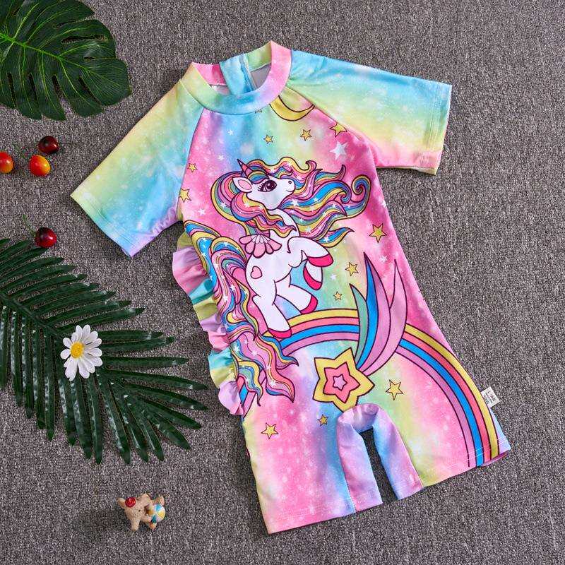 夏季2025新款儿童可爱泳衣男女童中小童连体泳衣泳装卡通套装