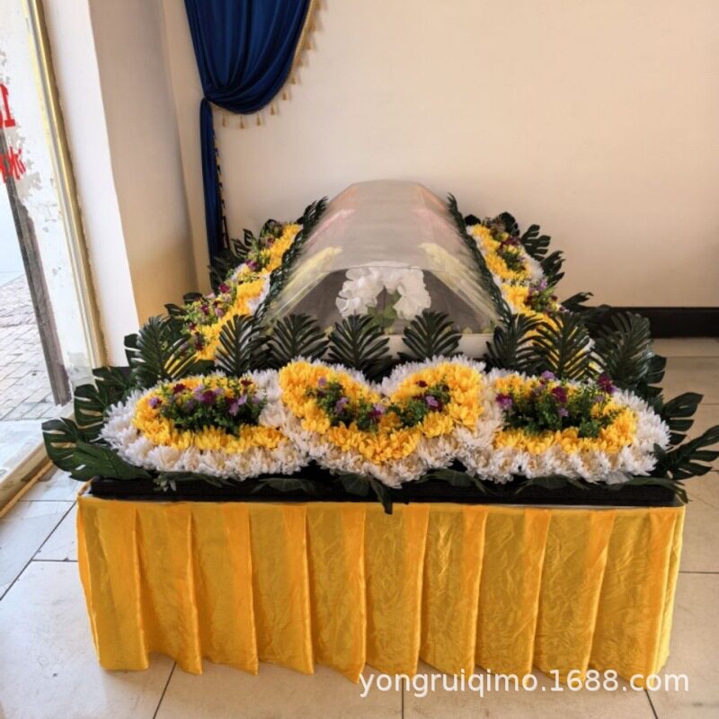 批发围棺花仿真造型花艺不锈钢可折叠支架冰棺围棺花工厂直发