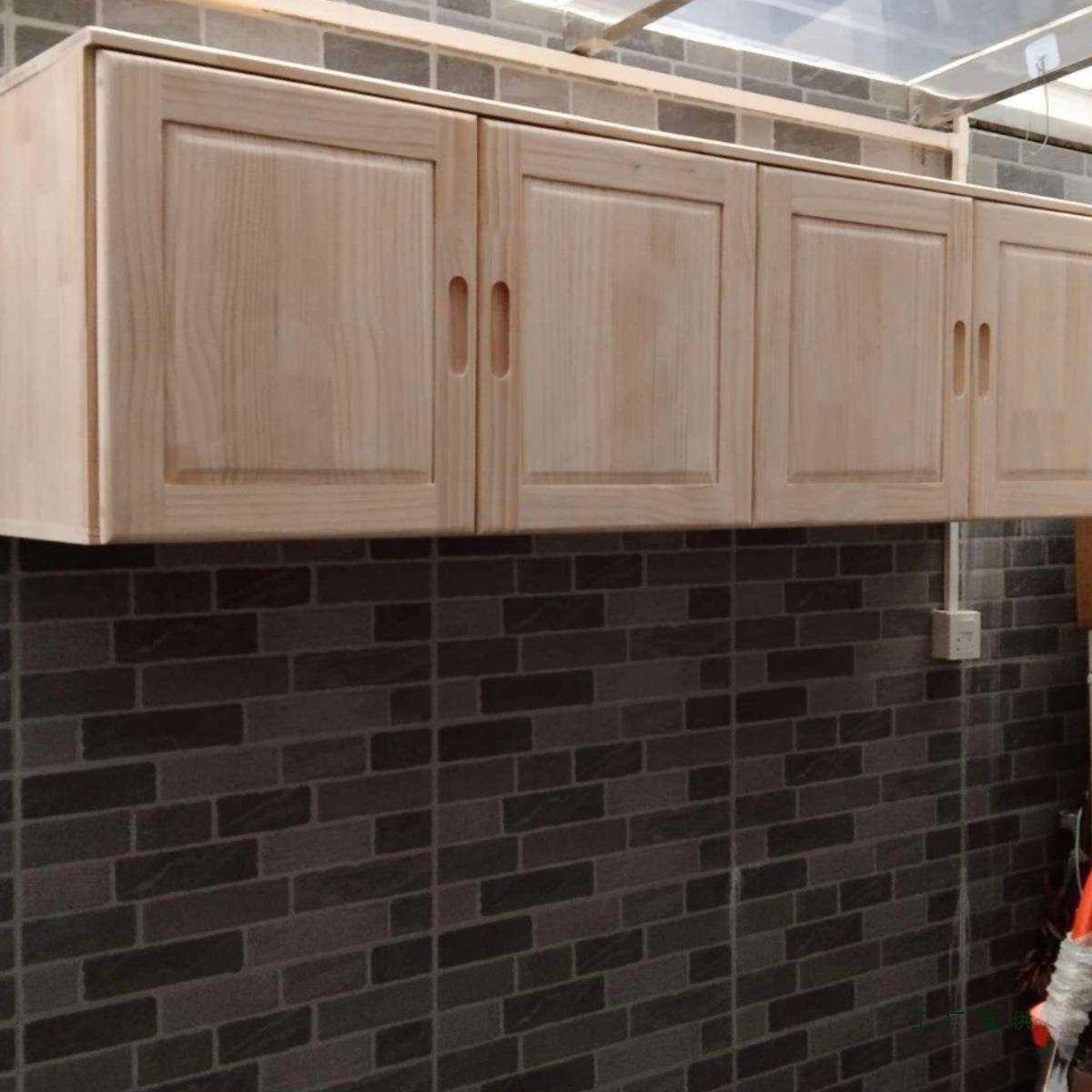 实木吊柜厨房吊柜卧室壁柜储物柜客厅底柜松木顶柜卫生间置物柜