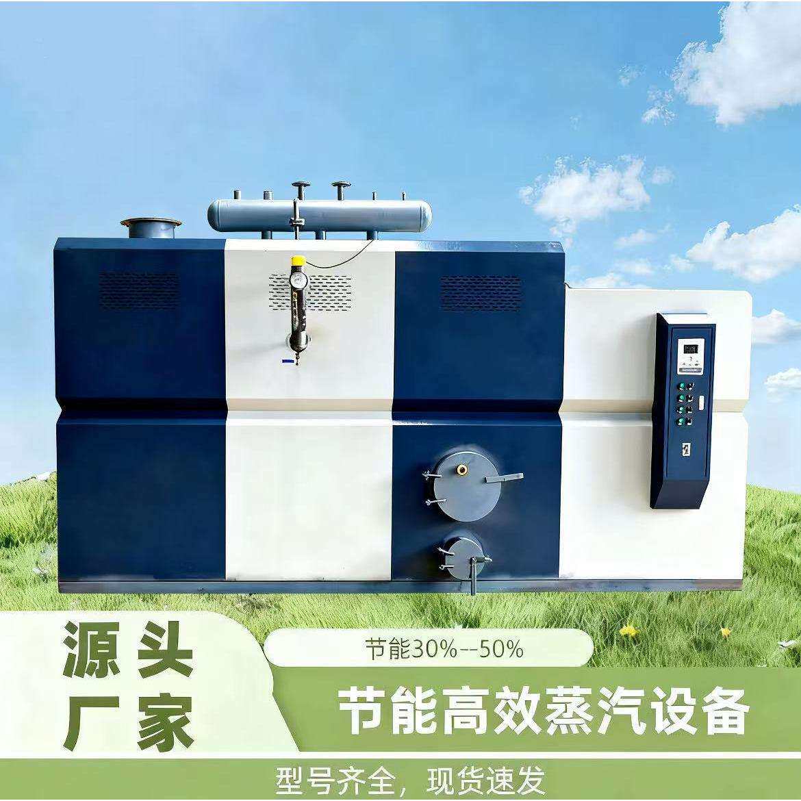 卧式生物质颗粒蒸汽发生器木柴煤压力稳定商用纺织熨烫蒸汽锅炉