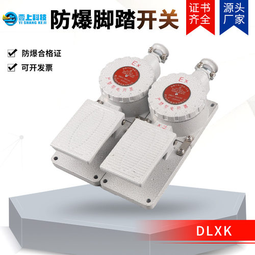 dlxk 防爆脚踏开关 单踏双踏行程开关 防爆开关防爆脚踏行程开关