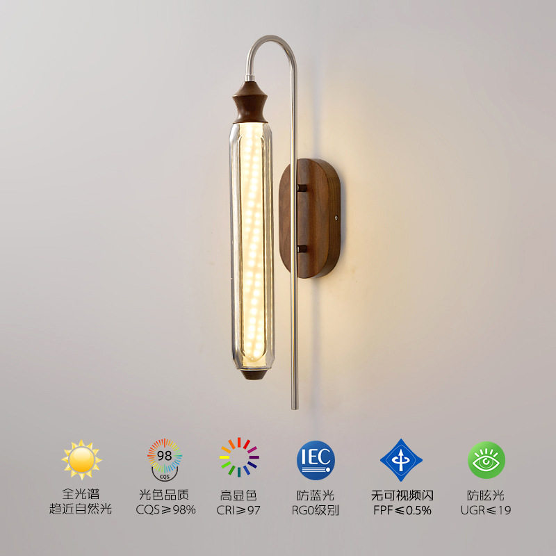 跨境复古壁灯美式工业风酒吧过道灯蒸汽管长笛卧室美式床头壁灯