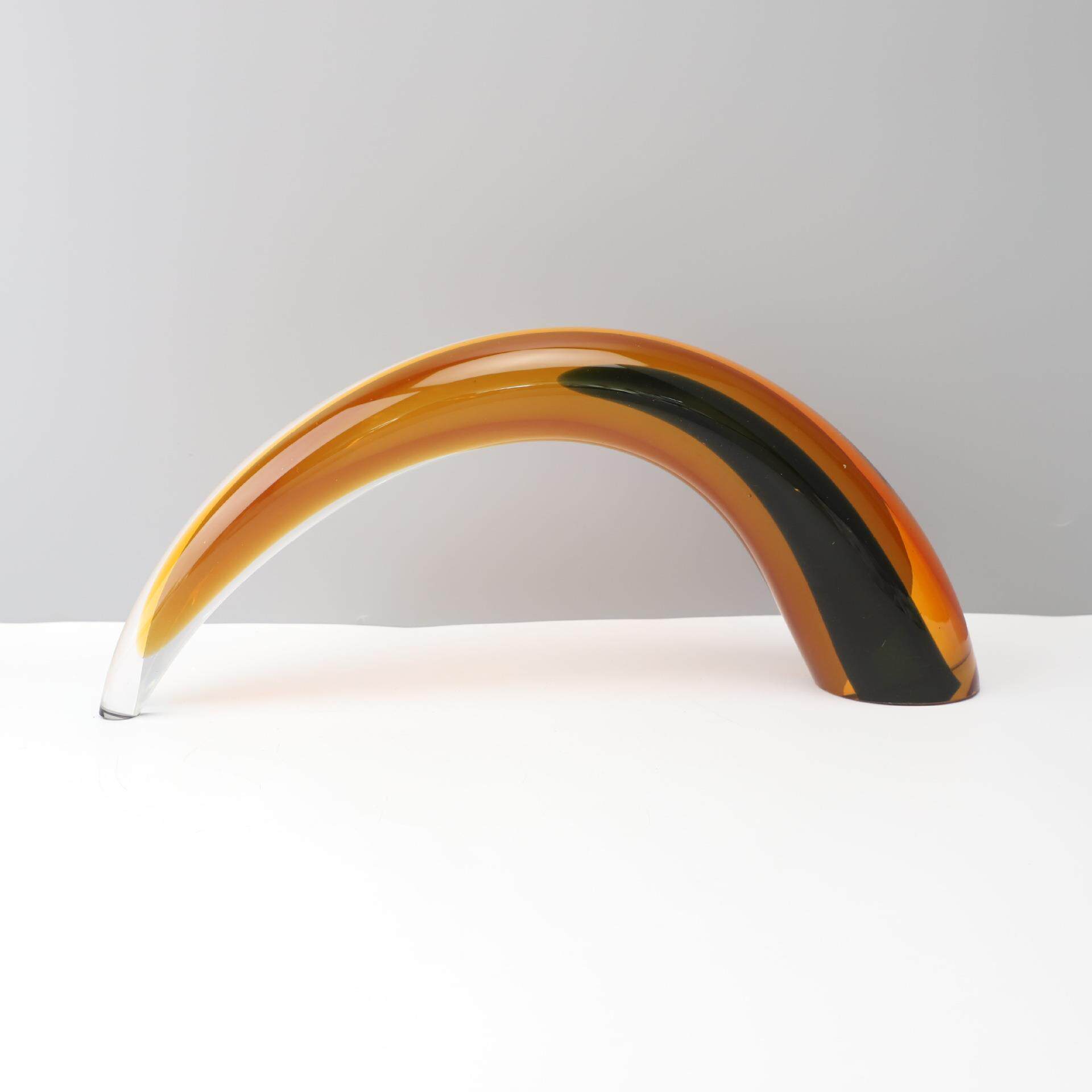 简约现代琉璃牛角摆件样板房售楼部家居客厅轻奢软装饰品创意摆设