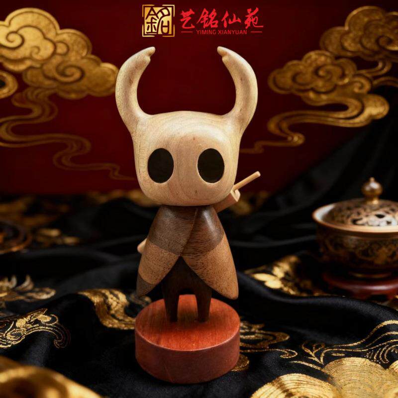 直销实木空洞骑士摆件创意实木雕刻拼接家居摆饰可爱摆件