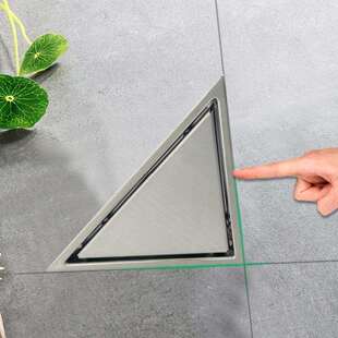 304不锈钢三角形防臭隐形地漏浴室淋浴卫生间阳台转角地漏防臭器