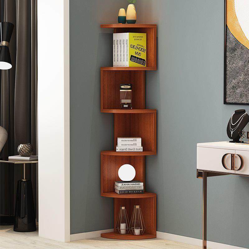 简约落地创意三角形拐角多层置物架家用客厅卧室书房墙角书架书柜