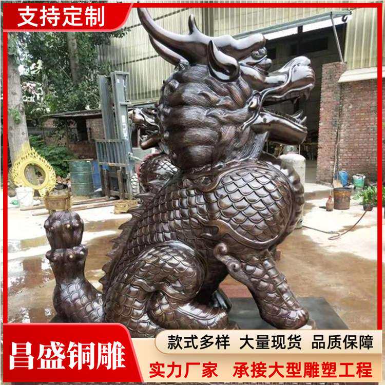 厂家 铜貔貅铜麒麟吉祥摆件铜大象雕塑门口风水摆件