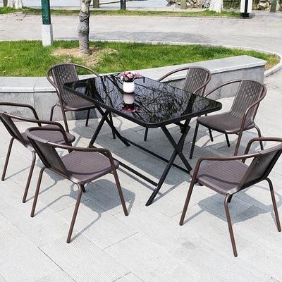 户外折叠收纳蛋卷桌三件套休闲阳台铁艺庭院露营野炊野餐便携桌椅