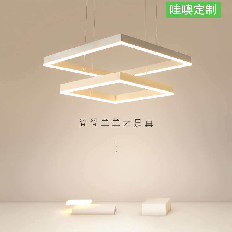 哇噢客厅吊灯北欧灯具现代简约餐厅蜡烛极简白色大灯大气主灯