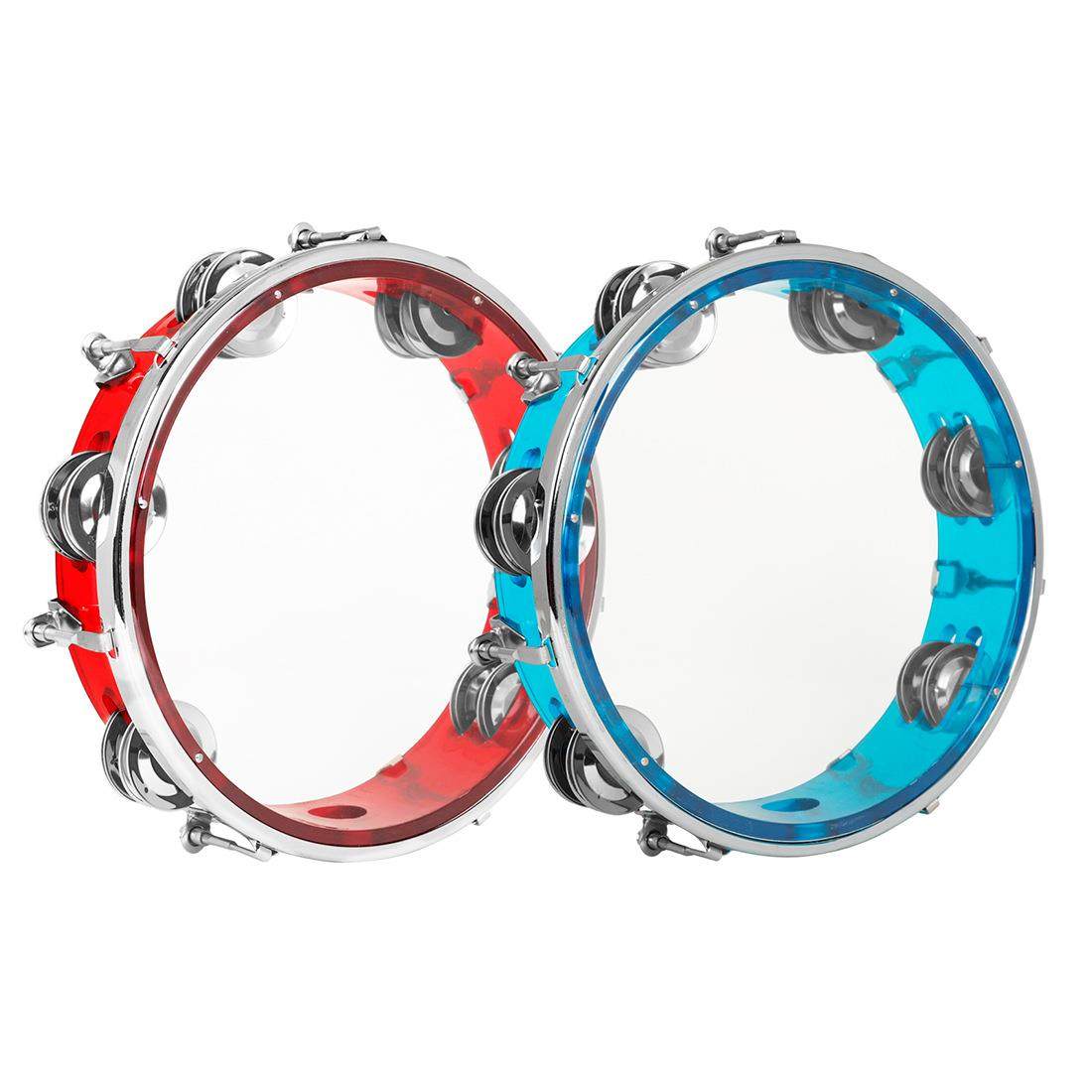 奥尔夫乐器8寸自调音手摇铃鼓儿童成人手拍鼓乐队手鼓配钥匙