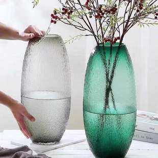 出口品质特大号玻璃花瓶简约摆件水养富贵竹龙柳吊钟马醉木创意落