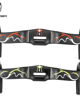 JIMIATEAM新款全碳纤维公路车弯把破风把手跑车把抬升中空弯把