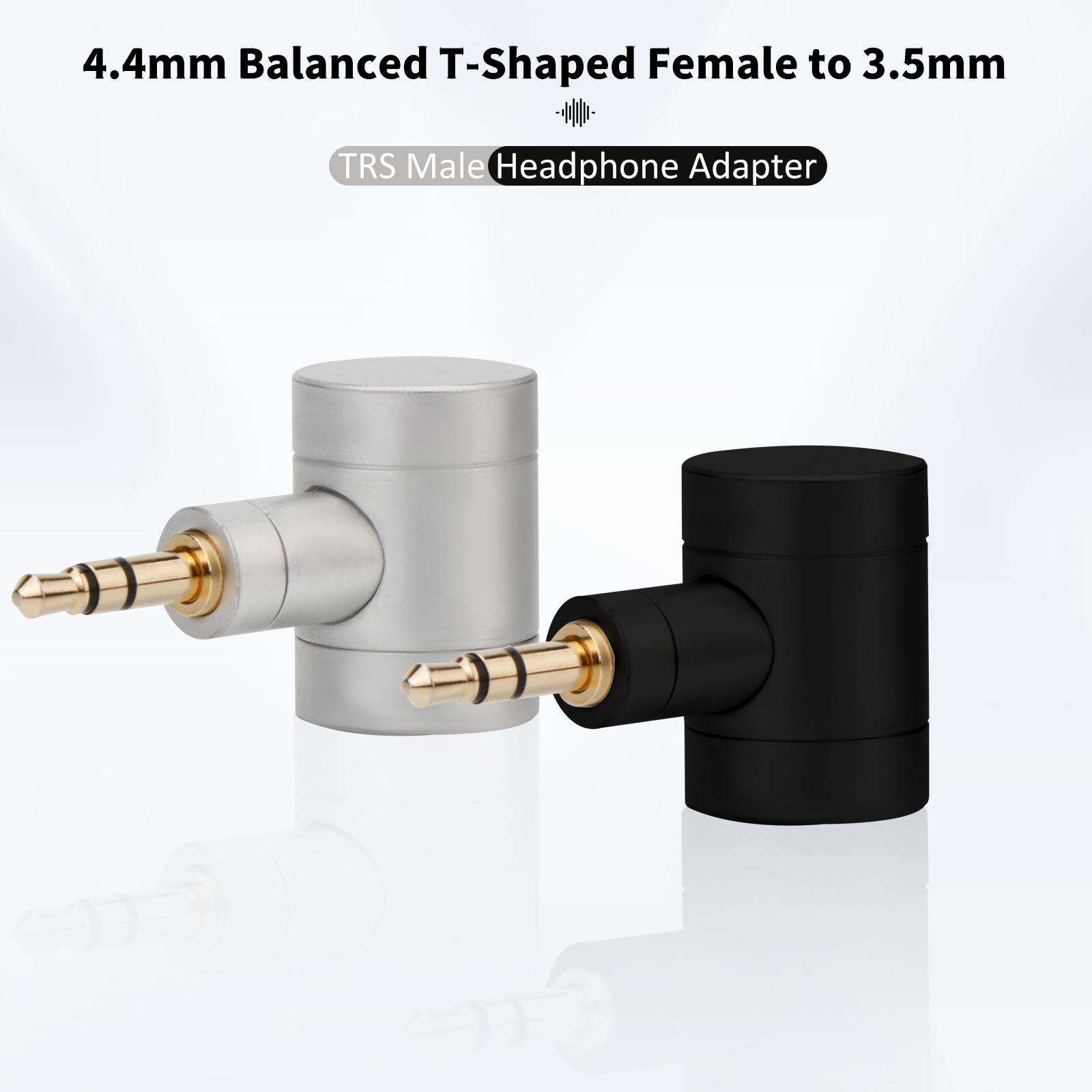 T型弯头平衡转接头4.4mm母转3.5mm单端公转4.4母转2.5mm平衡公