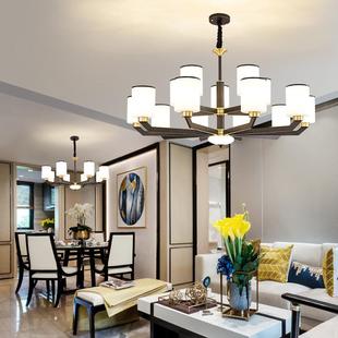 全铜客厅灯2021新款 吊灯现代简约别墅书房餐厅卧室全屋灯具 新中式