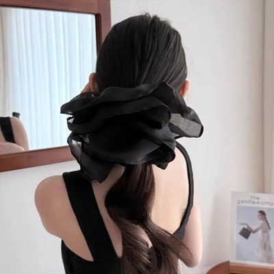 黑色超大号双层大肠发圈女