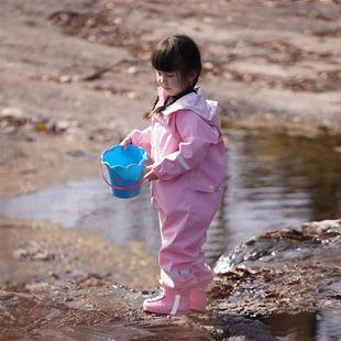 套装 儿童连体雨衣雨鞋 男童防雨服全身防水男孩女童幼儿园宝宝雨披