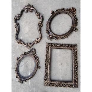 欧洲覆古婚纱相框四件套黄金舞台道具摄影工作室装饰大相框婚纱墙