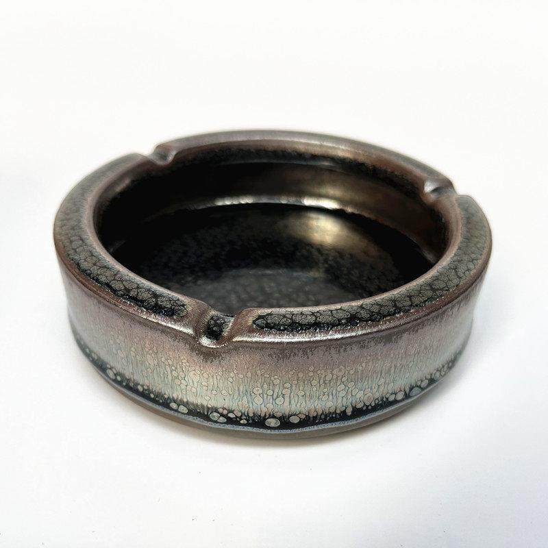 建盏烟灰缸圆形陶瓷加厚隔热防飞灰茶叶末家用创意轻奢图复古茶具,餐饮具,建盏,淘宝优惠券,粉丝福利购,淘宝优惠卷