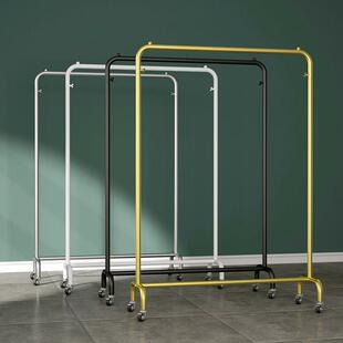 衣服架子家用挂衣架落地简易晾衣杆摆摊龙门架客厅网红衣帽架带轮