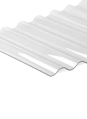 PC透明瓦楞板雨棚板采光瓦波浪瓦阳光板屋顶阳光房顶棚户外阻燃
