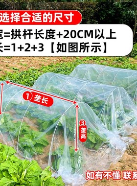 薄膜育苗小拱棚专用膜种菜农用地膜白色透明二膜塑料防水保温大棚
