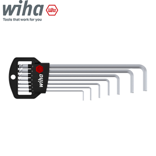 德国wiha威汉内六角扳手套装进口369H7镀铬球头加长7件套