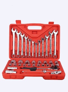 37件套扳手组套工具箱1/2大棘轮快速组合工具大飞套筒头修车套装