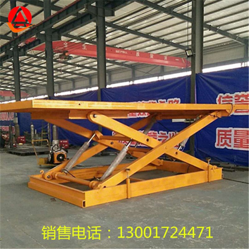大吨位固定剪叉升降机2/3吨厂房货物电动液压举升机汽车升降平台