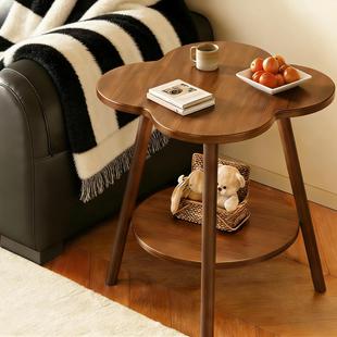 小圆桌子可移动客厅边几休闲阳台茶桌出租屋用卧室床头边桌置物架