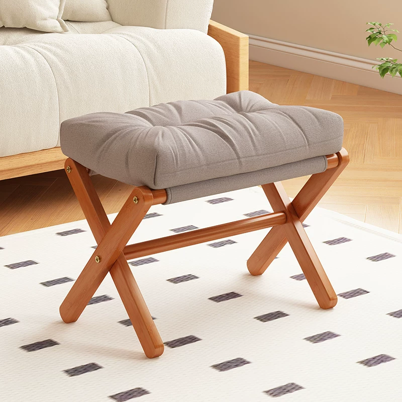脚踏家用客厅沙发凳矮凳实木小凳子换鞋凳折叠垫脚凳办公室搁脚凳,住宅家具,沙发凳/脚踏,淘宝优惠券,粉丝福利购,淘宝优惠卷