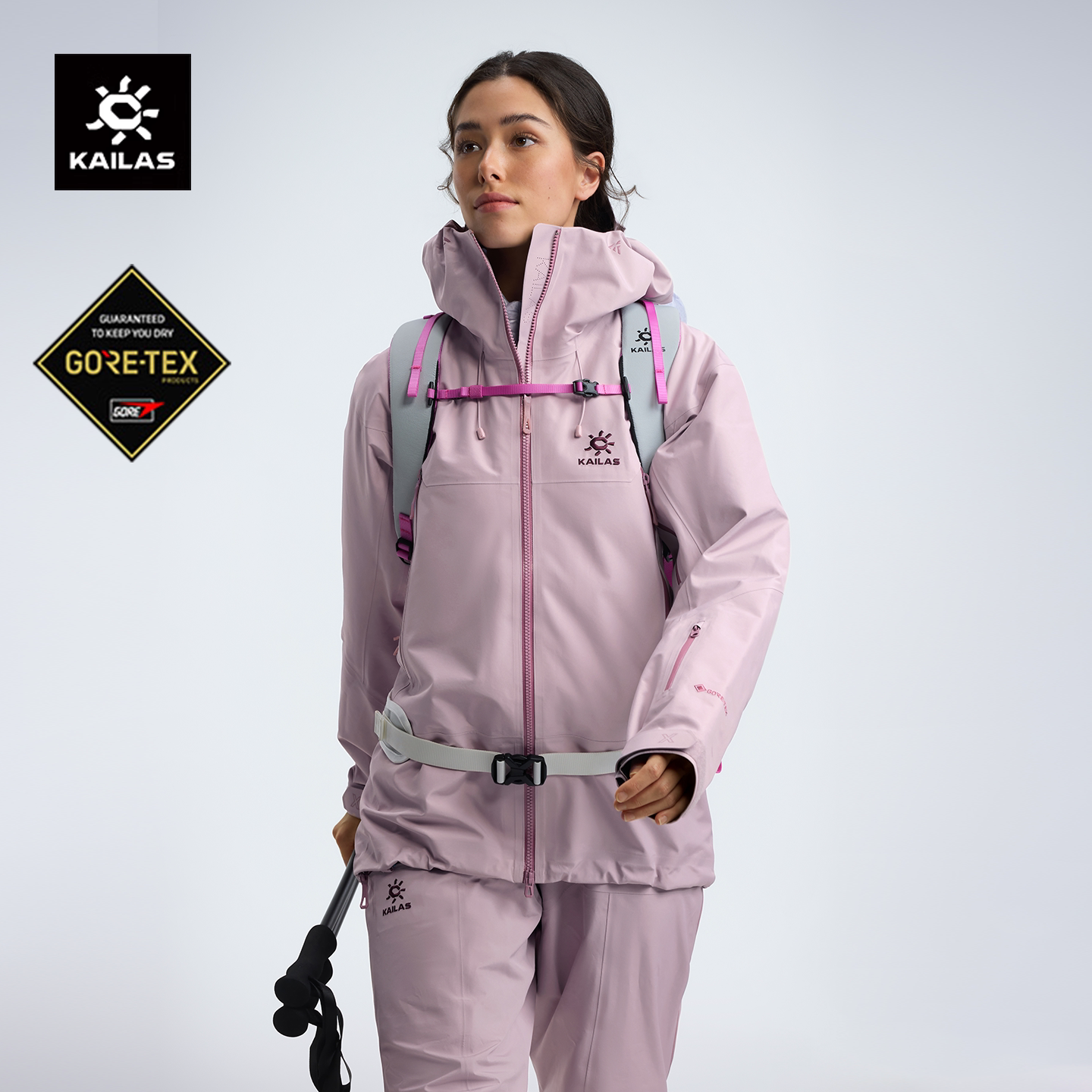 KAILAS凯乐石MONT X全天候硬壳冲锋衣GTX防水户外雪山攀登外套女