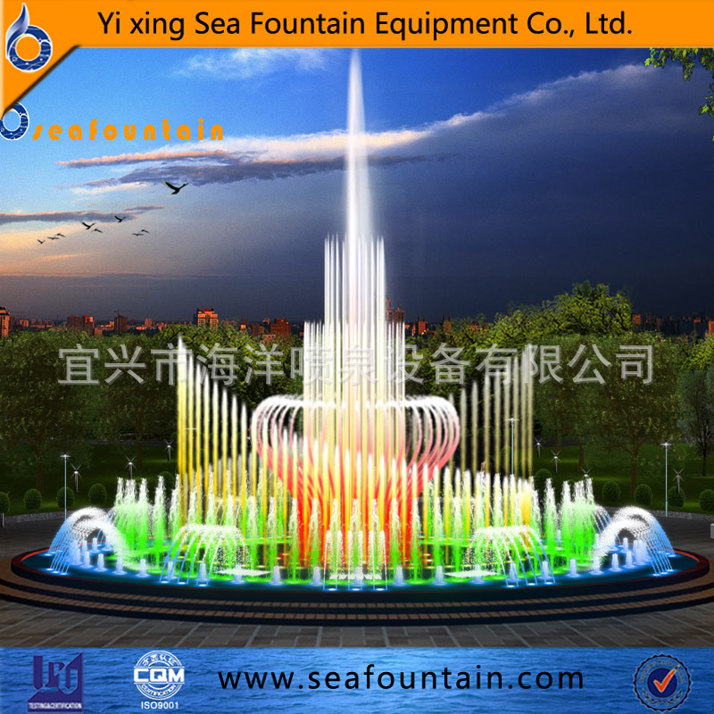 供应大型水面、湖面音乐喷泉与程序喷泉的设计制作与安装