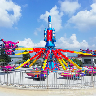 大型全灯光自控飞机 儿童旋转升降飞机游乐设备 户外游乐项目