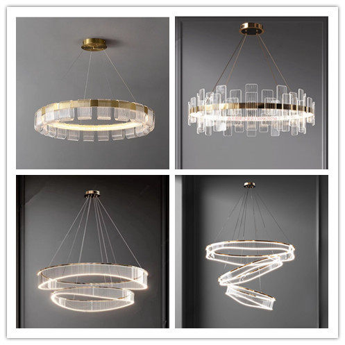 现代艺术装饰吊灯设计师客厅餐厅卧室简约轻奢圆环形装样板间吊灯