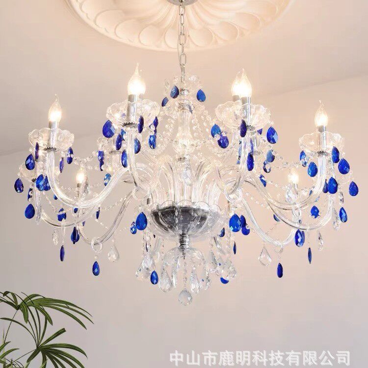 法式轻奢水晶吊灯客厅主灯欧式别墅大厅灯餐厅吊灯高级感卧室灯具