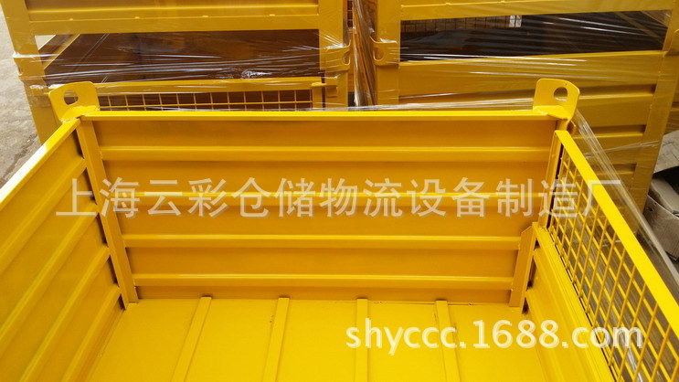 汽车零部件周转料架钢制周转箱金属波纹板箱金属箱铁板箱
