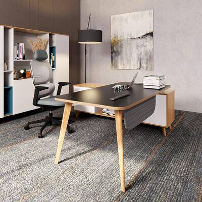 简约代办室公桌椅组合行政现主管经理轻奢大班台桌睿克RECO定制老