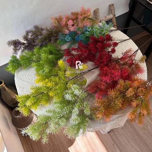 婚AL-1275庆仿花胖松插香草假花艺蓬真莱松花家居装饰森系婚礼吊