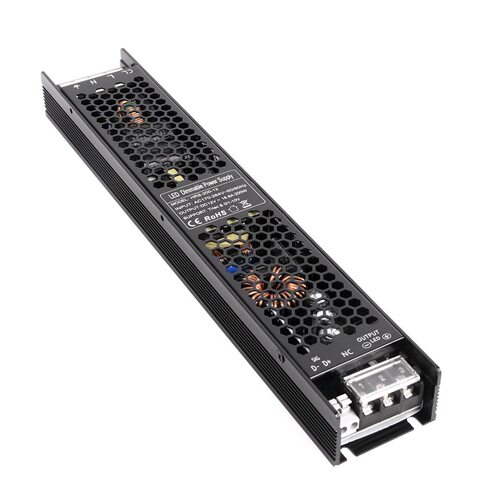 调光电源12V200W足功率无频闪可控硅0-10v二合一调光电源HRS