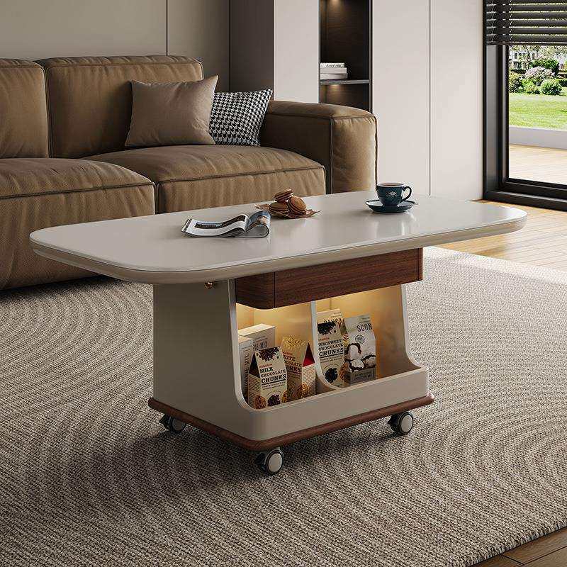 新款可移动升降茶几小户型客厅家用岩板推车沙发边几轻奢高级茶桌