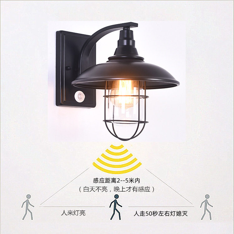 欧式户外壁灯防水过道走廊灯欧式仿古室外阳台别墅庭院大门灯led