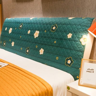 极速田园风床头罩布艺k全包套北欧风H床头保护套木软包弹力夹棉床