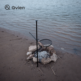 极速户外烧烤架BBQ豪华露营篝火架子手工铁艺烤T盘烧水支架自驾游