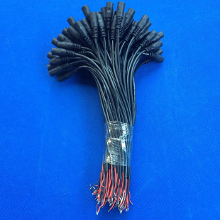 极速纯铜加粗0.75平DC母头电源线12v24v监控适配S器dc公插头对接
