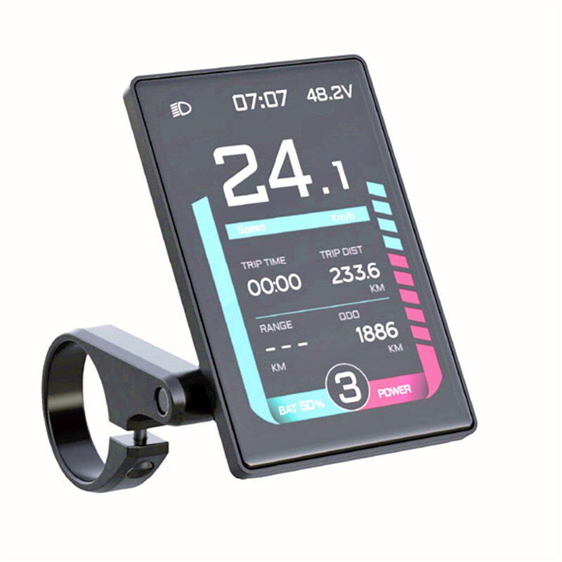 极速锂电动助力车力矩电动自行车9线电机专用速T度里程表码表改装