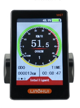 极速M6C锂电助力车力矩电动w自行车速度里程表码表改装滑板USB手